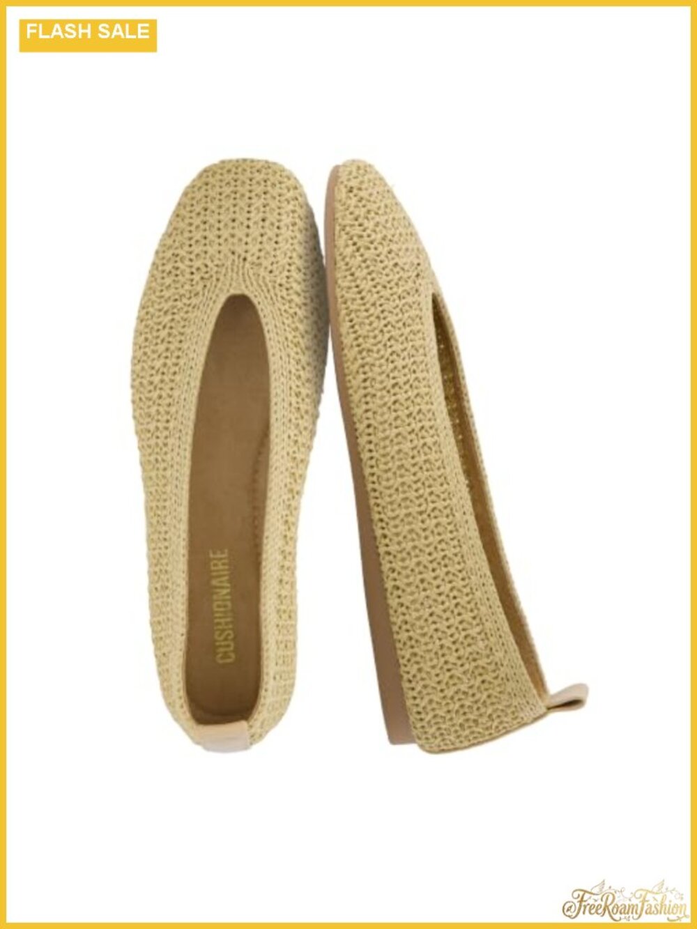 Woven Ballet Flats Memory Foam Pull On Tab Lightweight
